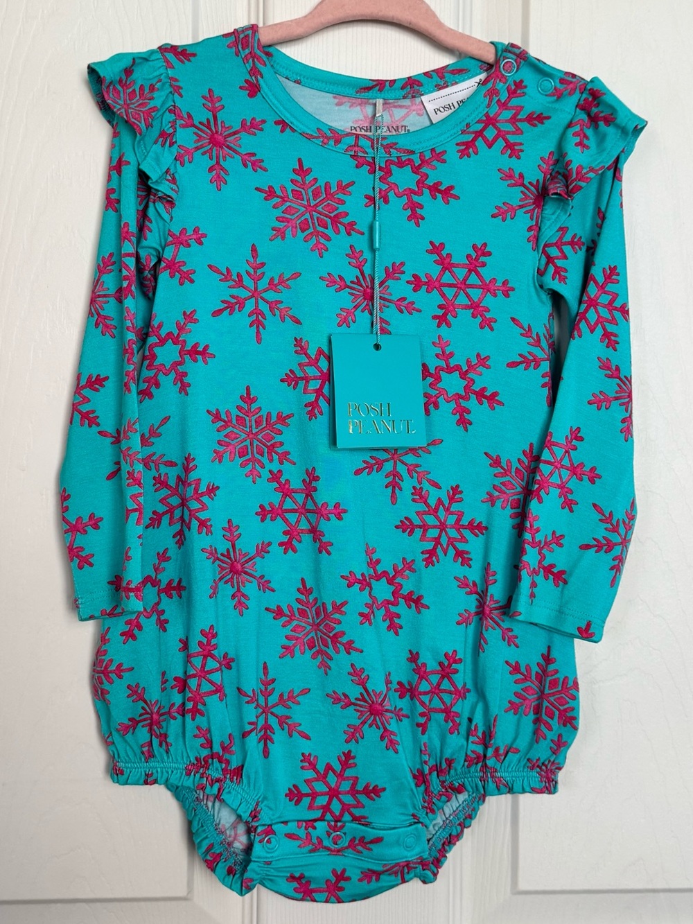 NWT Posh Peanut Queen of Snowflakes Bubble Romper